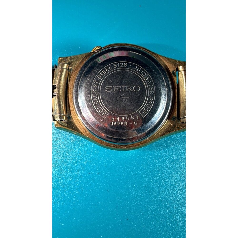 Vintage Seiko 5 23J Automatic Day Date Running Speidel USA 10K RGP Band - Picture 6 of 13